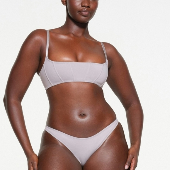 Skims Swim Corset Bikini Top - Chrome - Picture 1 of 7